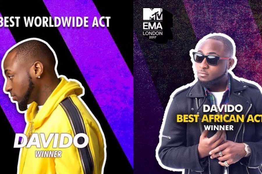 Nigeria’s Davido Wins 2 Awards at the MTV Europe Music Awards! #MTVEMA